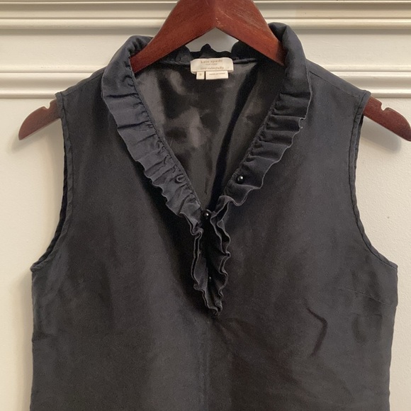 Kate Spade ♠️ New York Navy Silk Blouse - Picture 3 of 6